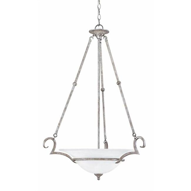 Dalton Silver Slate Finish 3-light Inverted Pendant