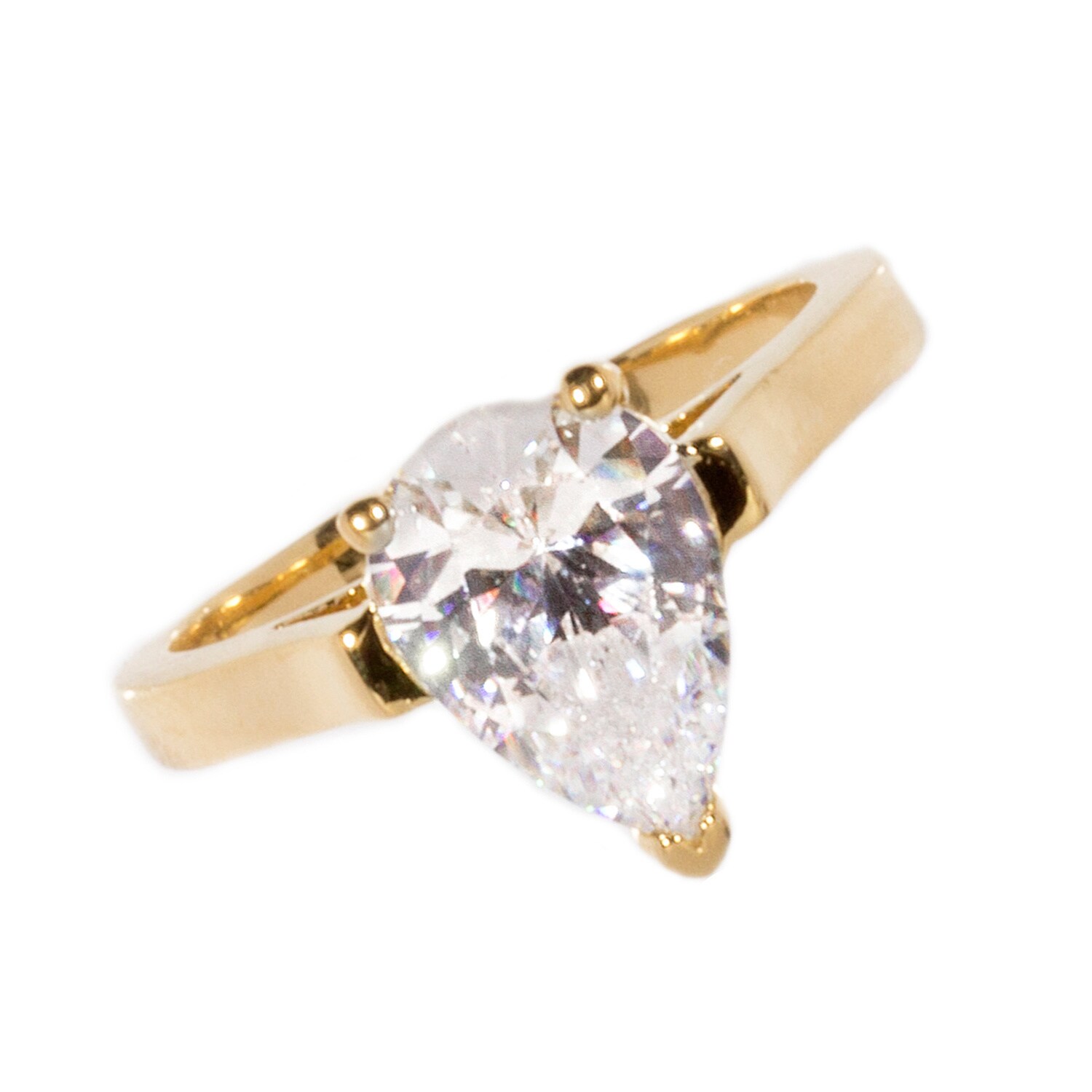 pear cut cz ring