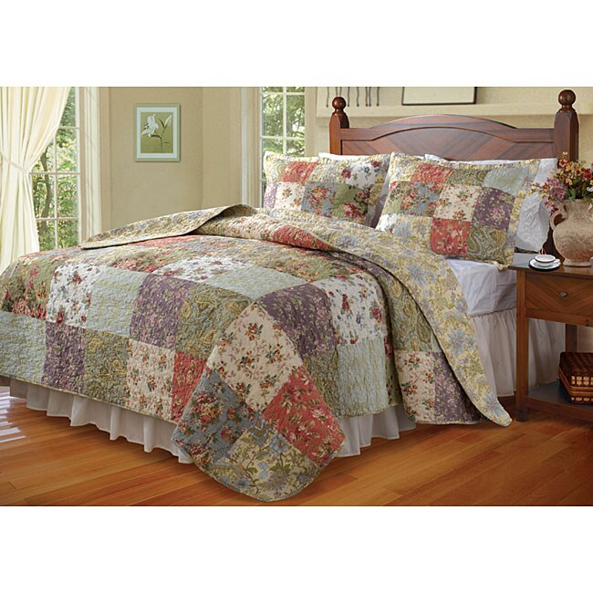 2 set of 2 Details about   Brown Floral Quilted Pillow Shams 25"x29" 