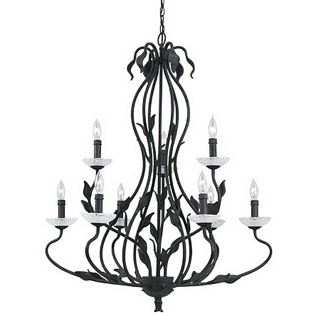 Ironwood 9 light Bronze Florentine Chandelier