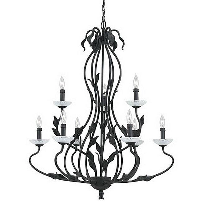Ironwood 9-light Bronze Florentine Chandelier
