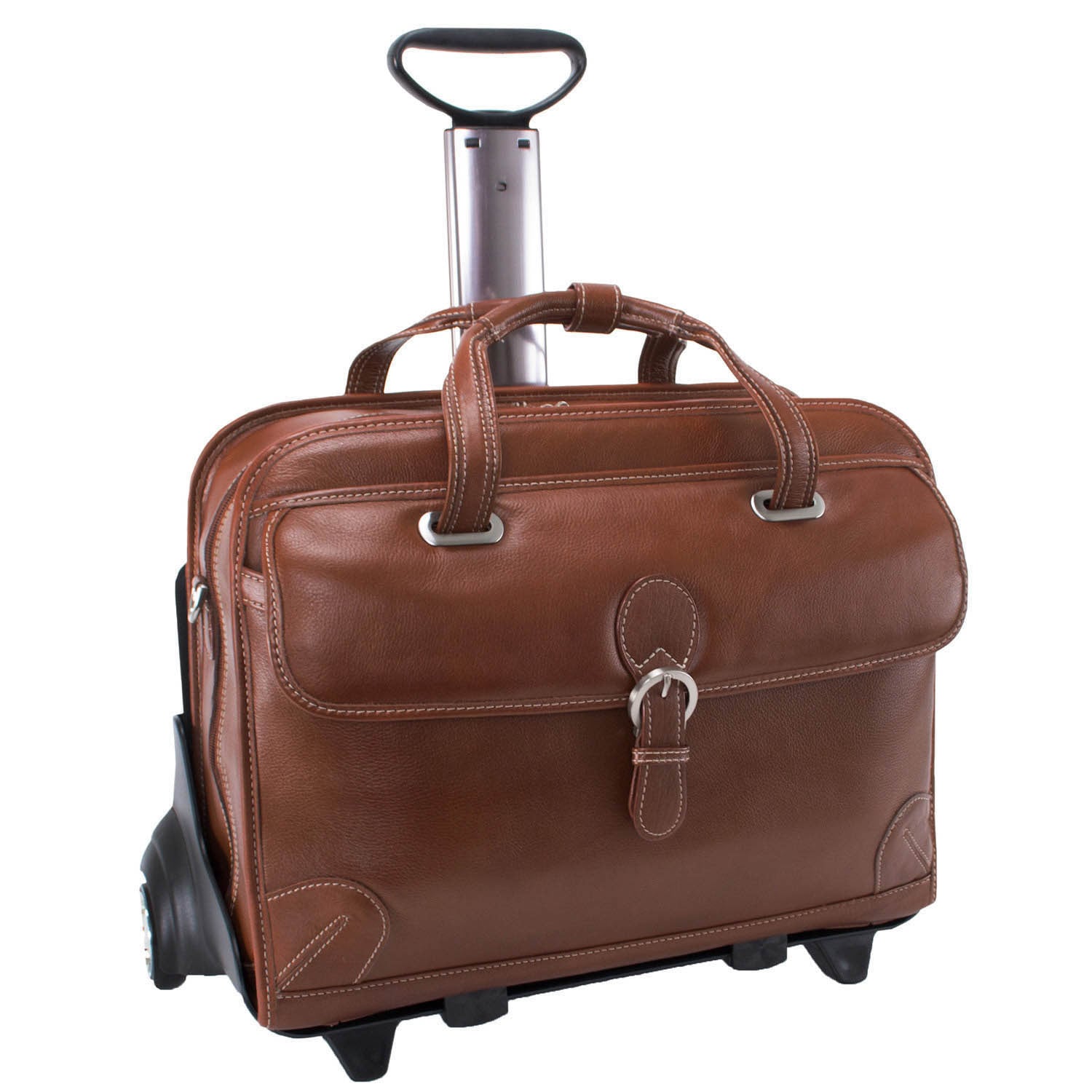 Siamod Carugetto Leather Detachable Wheeled Laptop Case