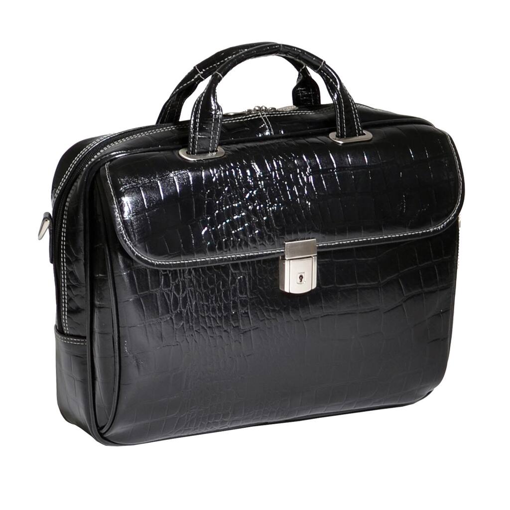 Siamod Servano Small Leather 13.3-inch Laptop Briefcase