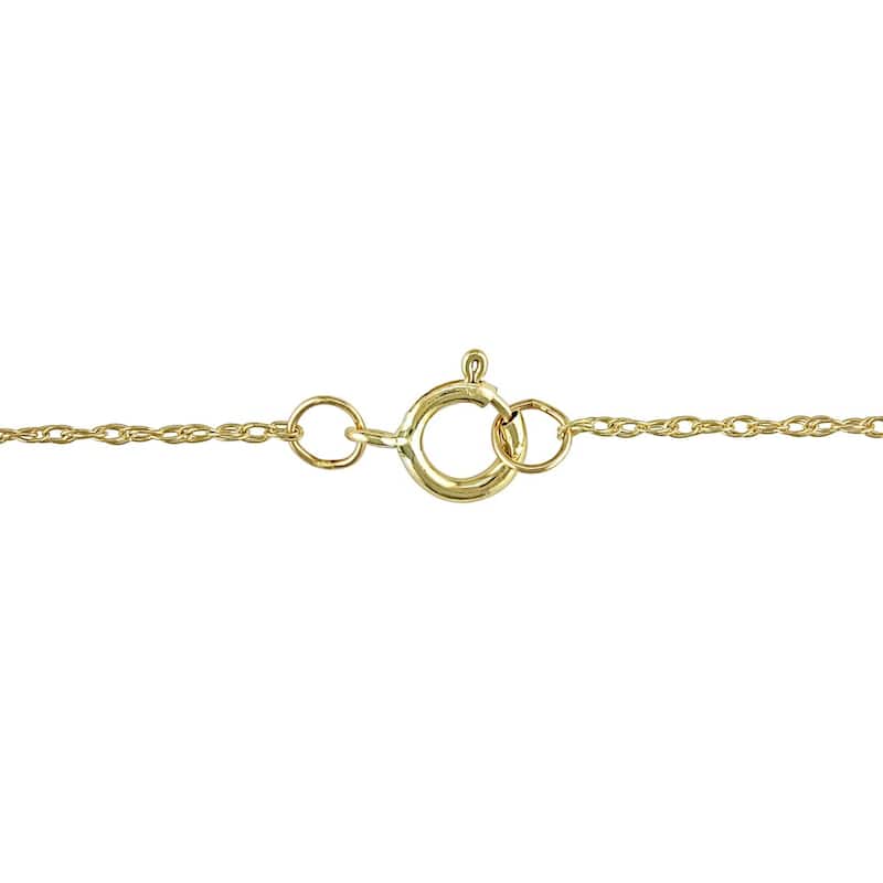 Miadora 10k Yellow Gold Diamond Heart Necklace