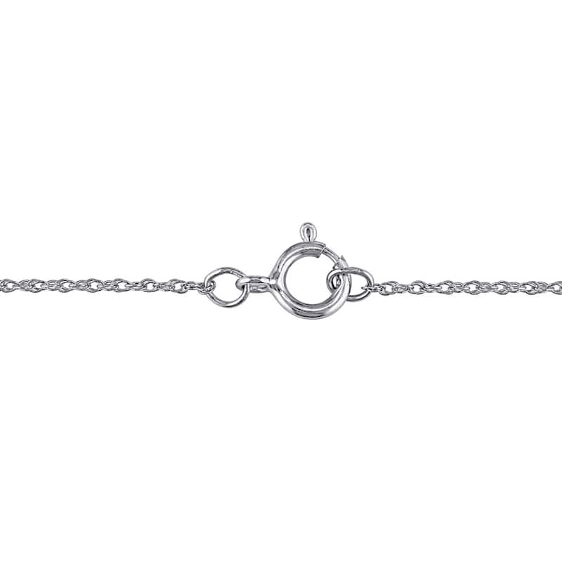Miadora 10k White Gold Diamond Accent Open Heart Necklace