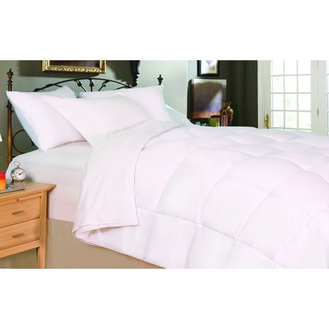 None Oversized Lightweight King size Down Alternative Comforter White Size King