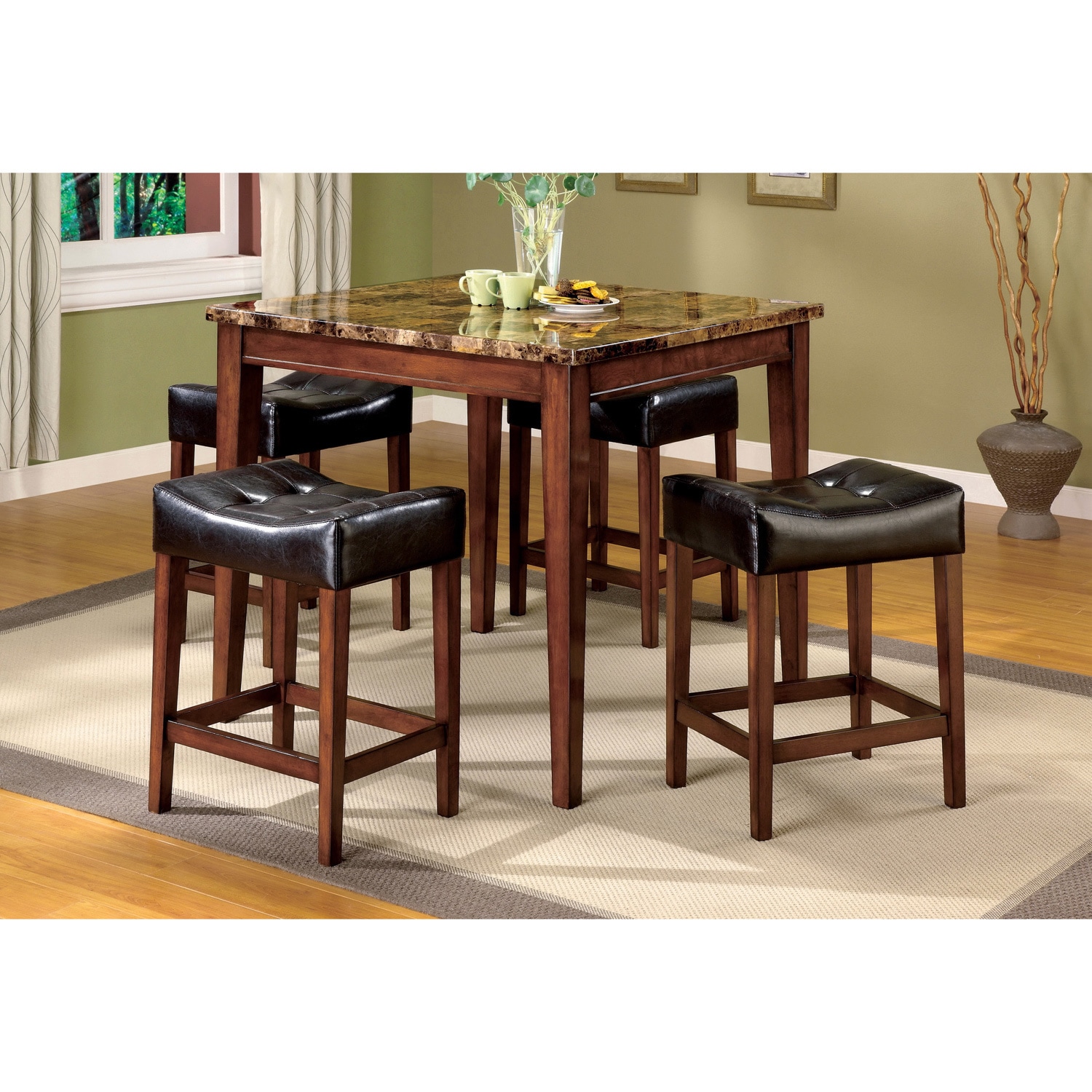 Furniture Of America Furniture Of America Constantini Faux Marble Top 5 piece Pub Set Multi Size 5 Piece Sets