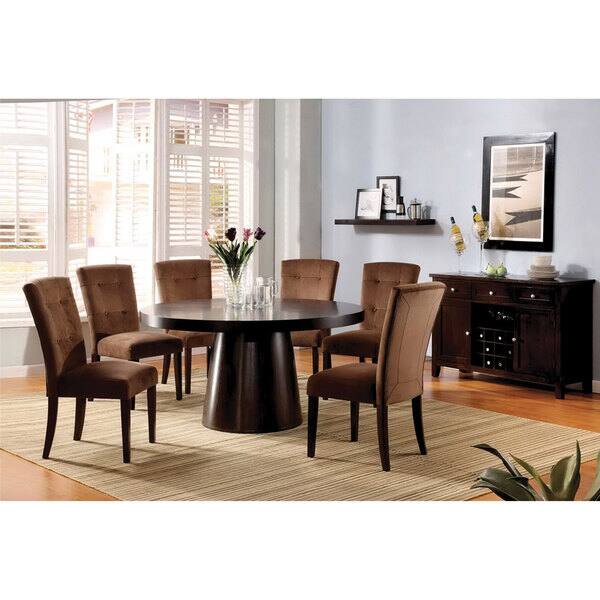 Shop Copper Grove Nikolaevo Velvet 7 Piece Dining Furniture