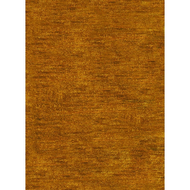 Hand knotted Vegetable Dye Solo Carmel Hemp Runner (26 X 10)