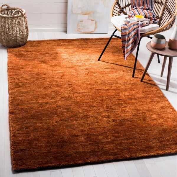 Safavieh Hand-knotted Vegetable Dye Solo Rust Hemp Rug - 9' x 12'