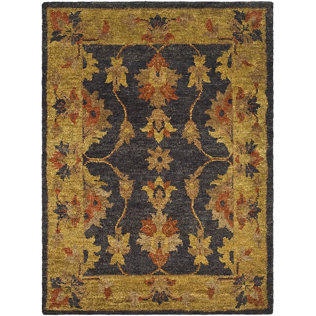 Hand knotted Heirloom Charcoal Jute Rug (26 X 8)