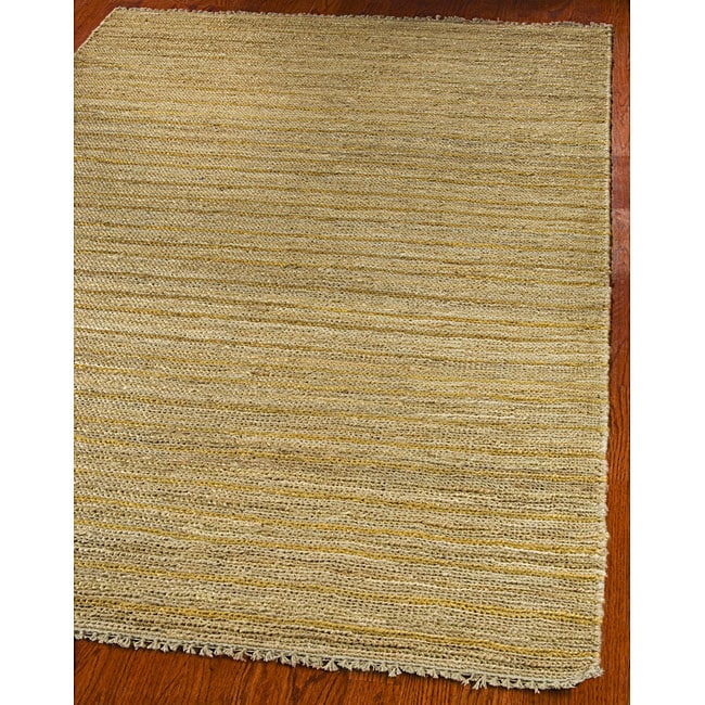 Hand knotted All natural Sunrise Beige Hemp Runner (26 X 12)