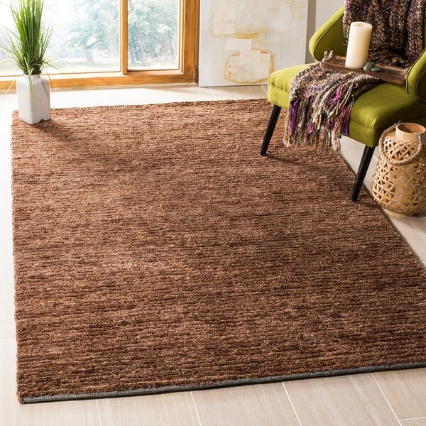 Safavieh Hand-knotted All-Natural Earth Brown Hemp Rug - 4' x 6'