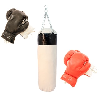 Pro Boxing Set of 2 Pairs Gloves with Punching Bag