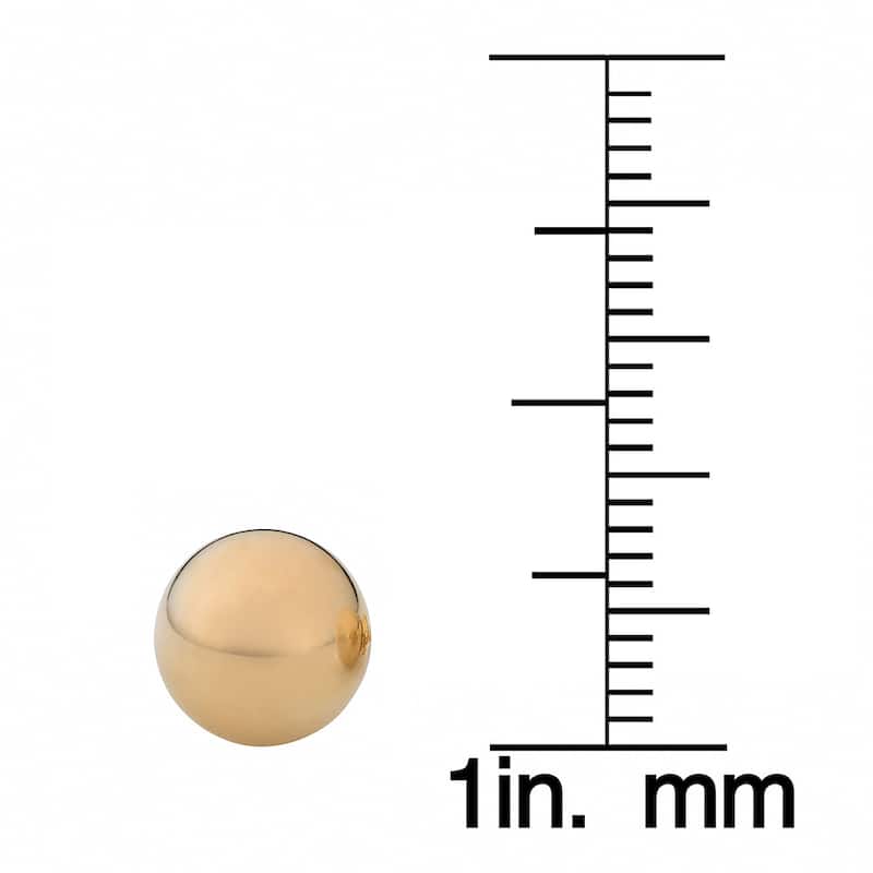 Fremada 14k Gold 8mm Ball Stud Earrings