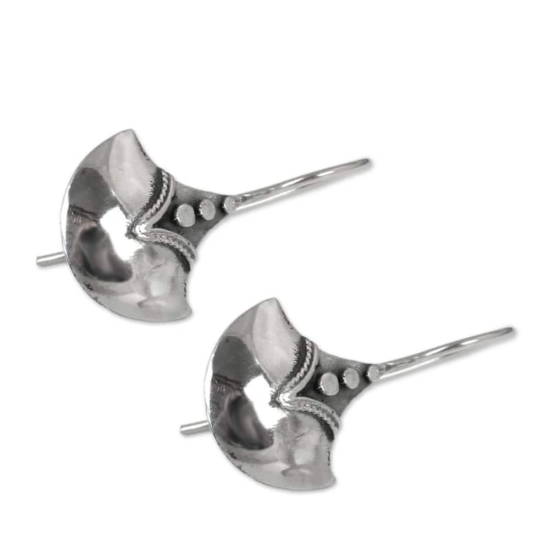 NOVICA Handmade Sterling Silver Modern Romantic Dangle Earrings (Thailand)