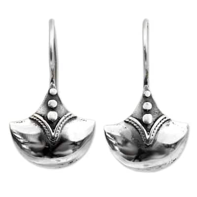 NOVICA Handmade Sterling Silver Modern Romantic Dangle Earrings (Thailand)