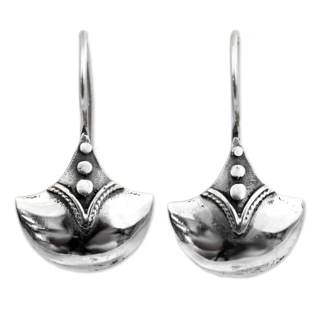 NOVICA Handmade Sterling Silver Modern Romantic Dangle Earrings (Thailand)