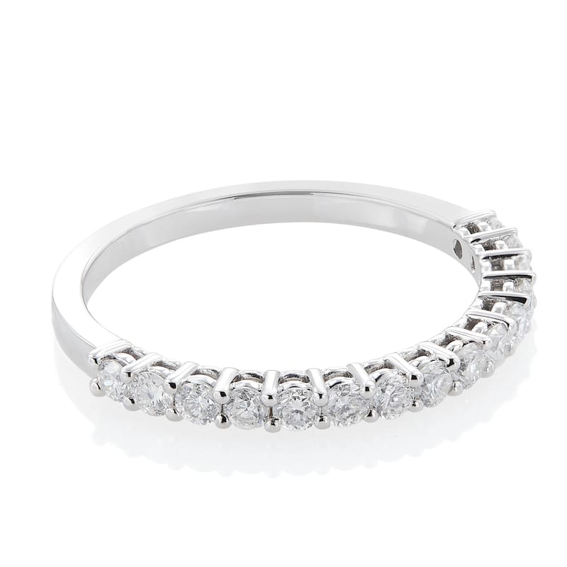 Annello by Kobelli 14k Gold 1/2 Carat TDW Diamond Women's Prong-set Wedding Band