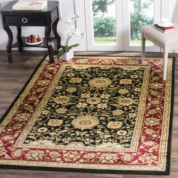 Shop Safavieh Lyndhurst Traditional Oriental Black/ Red Rug 8' x 8