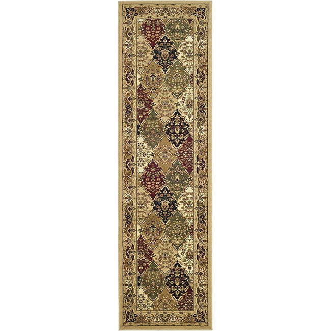 Lyndhurst Collection Multicolor/ Beige Runner (23 X 12)