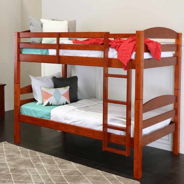 Shop Solid Cherry Wood Twin Bunk Bed - On Sale - Free Shipping Today ...