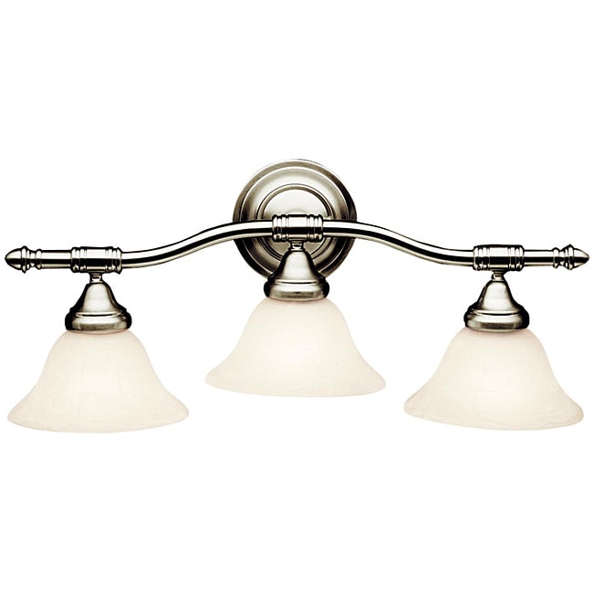 Broadview Fluorescent 3-light Brushed Nickel Wall-mount Light Fixture ...