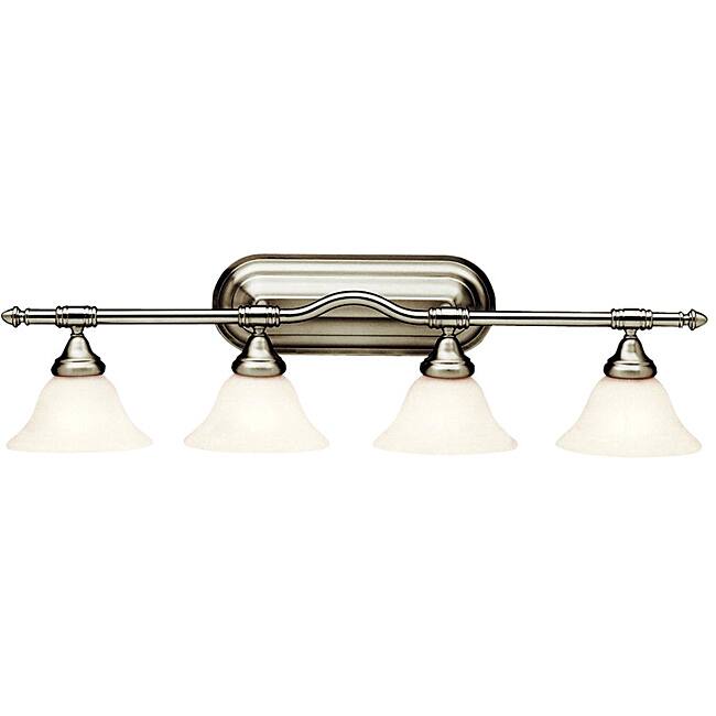 Broadview Fluorescent 4-light Brushed Nickel Wall-mount Light Fixture