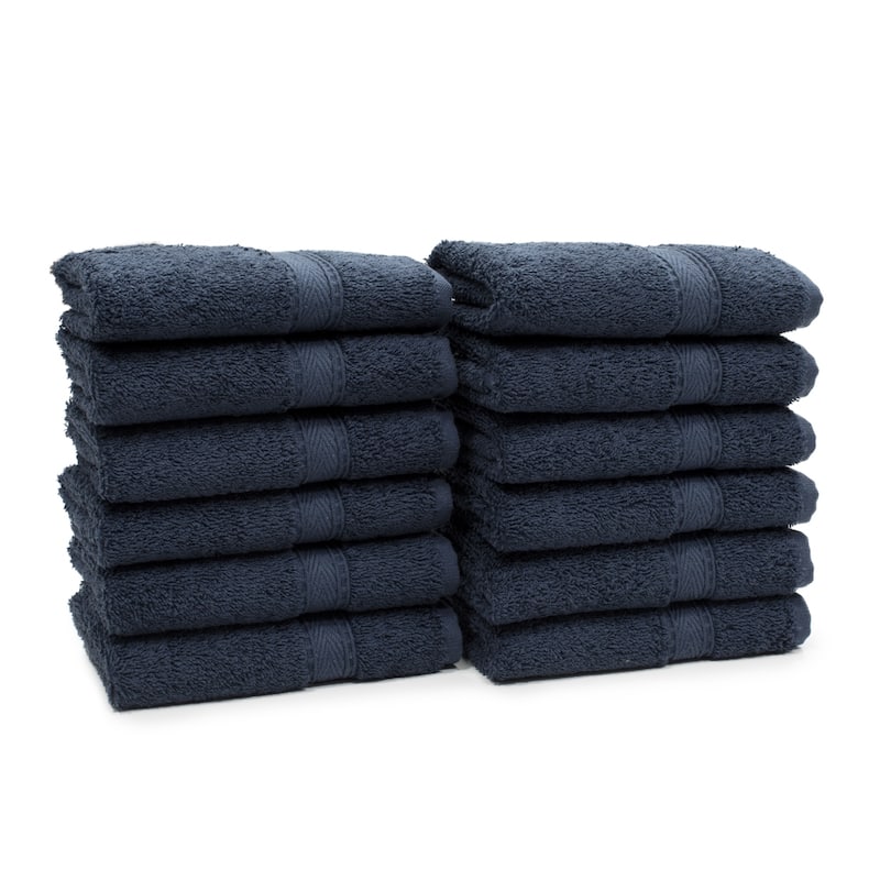 Porch & Den Harcourt Turkish Cotton Washcloth (Set of 12) - Navy