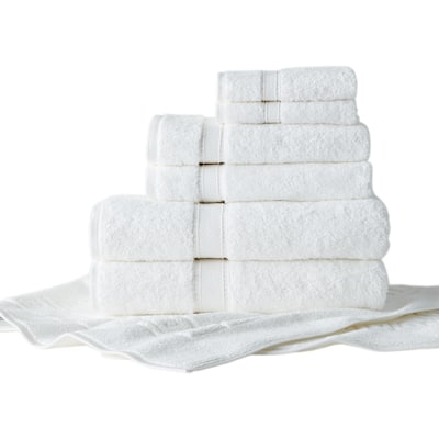 Authentic Hotel and Spa Turkish Cotton 7-piece Towel Set with Bath Mat