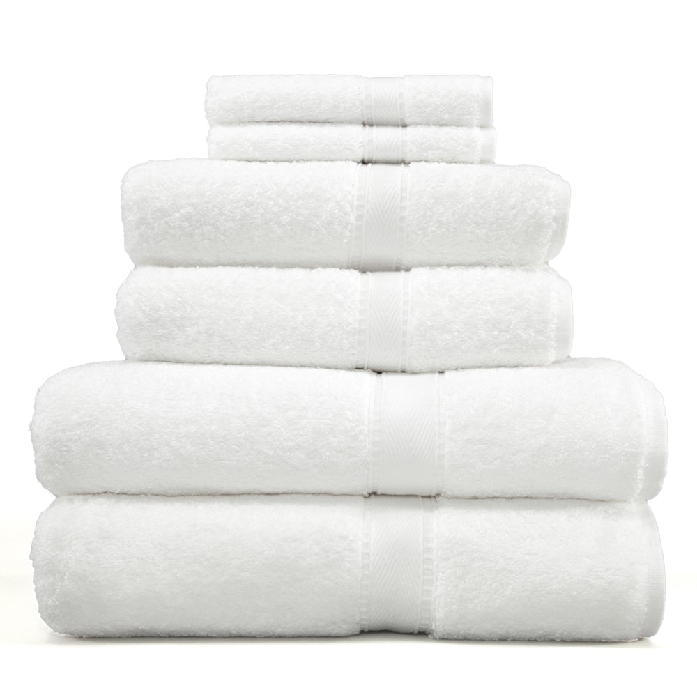Cotton Paradise Hotel & Spa Quality, Absorbent and Soft Decorative Kitchen and Bathroom Sets, Cotton, 6 Piece Turkish Towel Set, Includes 2 Bath T