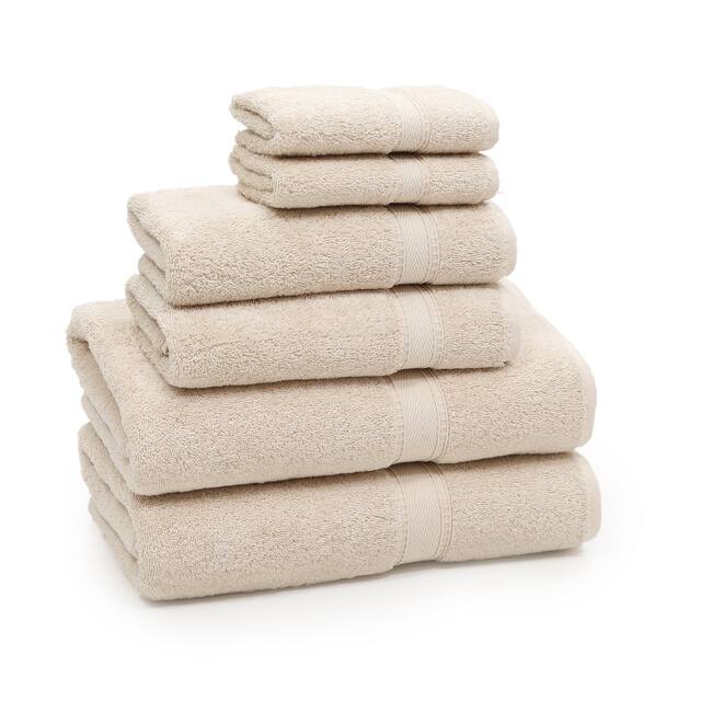 Authentic Hotel and Spa Turkish Cotton 6-piece Towel Set - Beige