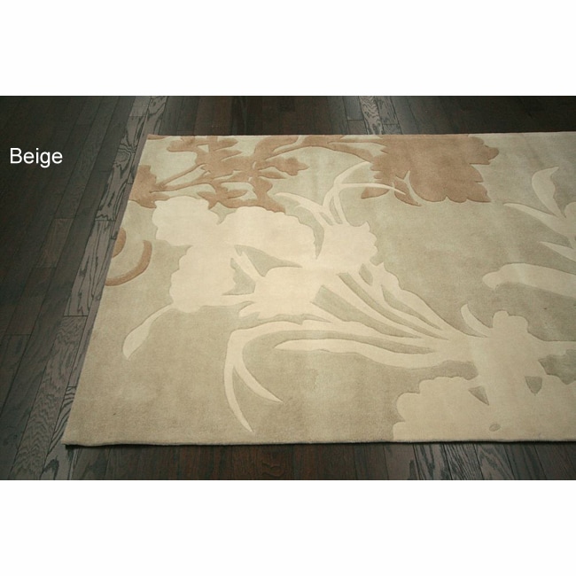 Nuloom Handmade Pino Emblem Floral Rug (76 X 96)