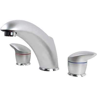 Shop Moen Widespread Platinum And Chrome Roman Tub Faucet