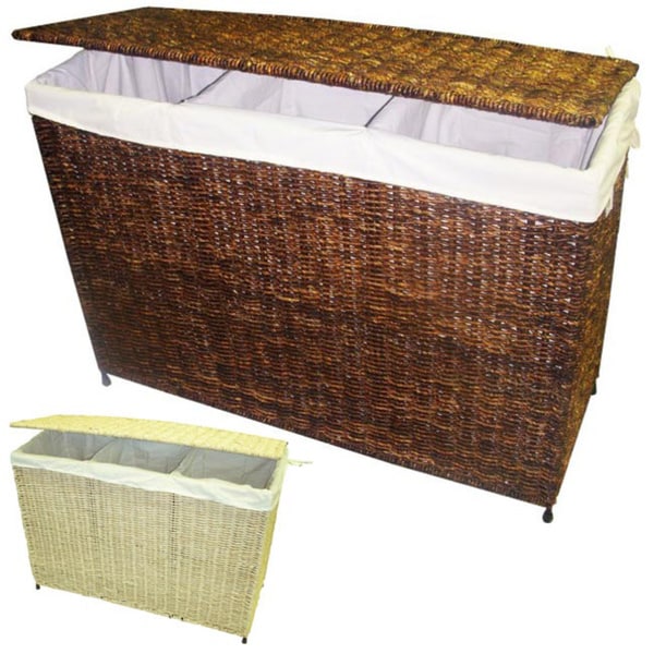 three section hamper