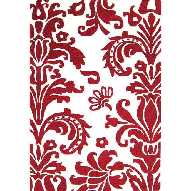 Alliyah Handmade Off-White New Zealand Blend Wool Rug (4' x 6') - 4' x 6'