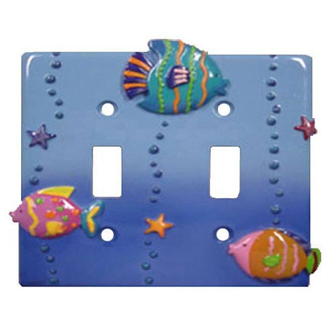 Fish Playground Double Switch Plates (Set of 6)