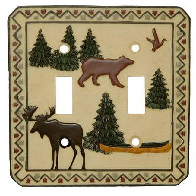 Outdoorsman Double Switch Plates (Set of 6)