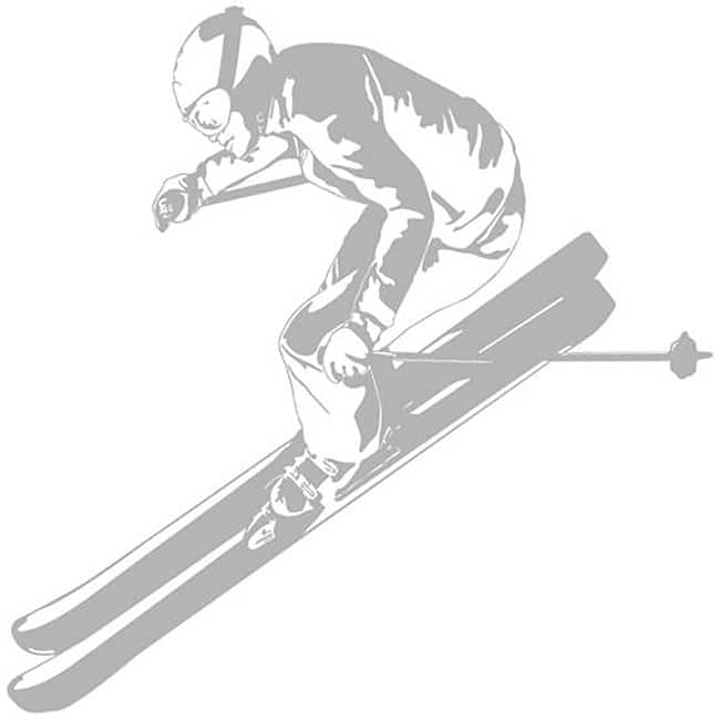Skier Sudden Shadows Wall Decal