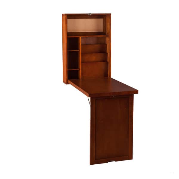Shop Murphy Walnut Fold Out Convertible Desk On Sale Overstock