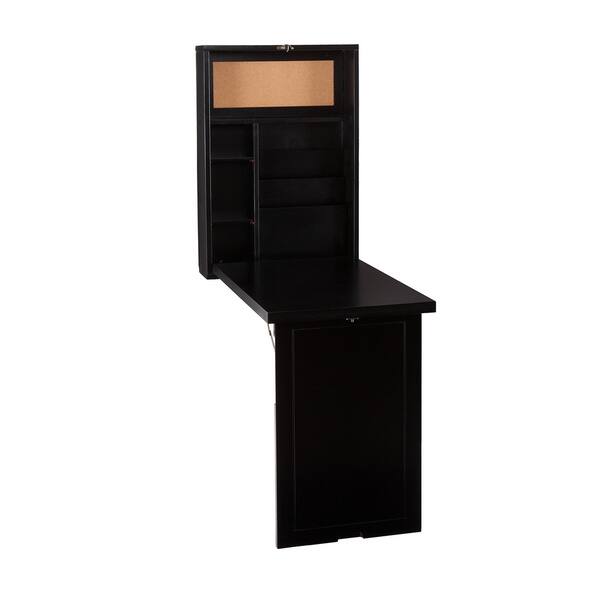 Shop Murphy Black Fold Out Convertible Desk Overstock 4733629