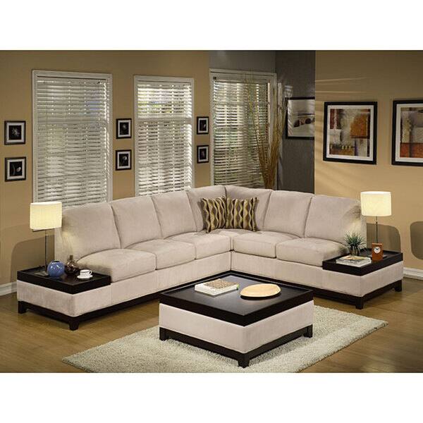 Furniture of America Classic Giuseppina 2-piece Sofa and Sectional Set - Ivory