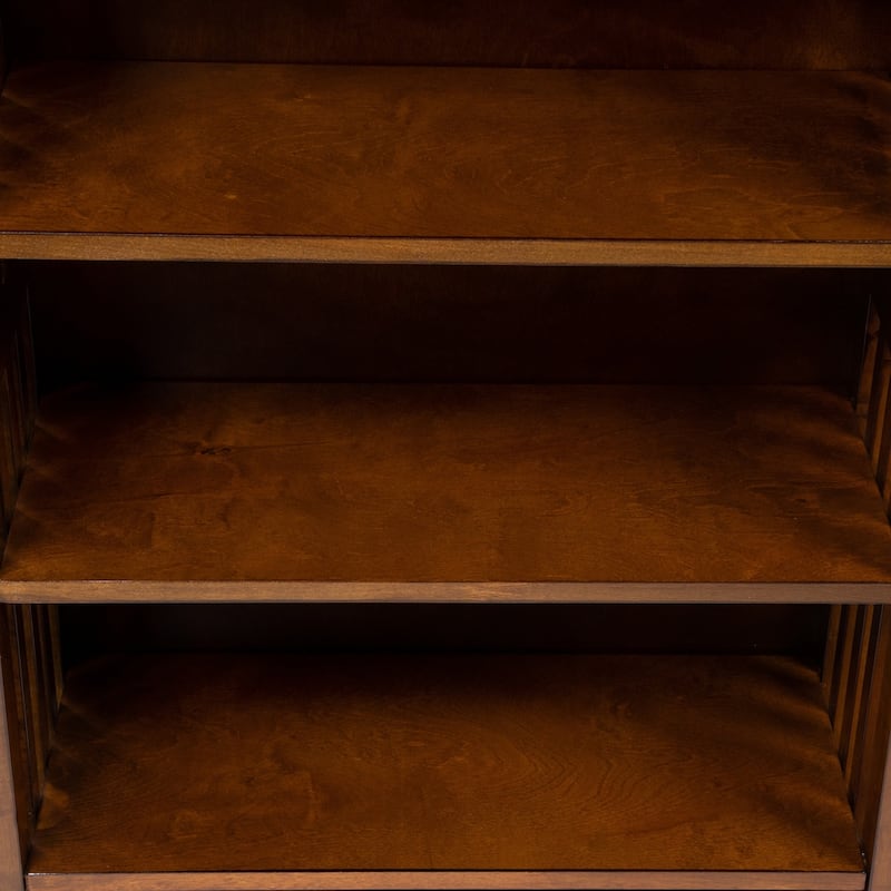 Till Contemporary Oak Solid Wood 5-Open Shelf Media Shelf by Furniture of America