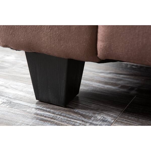 Shop Abbyson Capri Dark Brown Microsuede Sectional Sofa Shop Abbyson Capri Dark Brown Microsuede Sectional Sofa