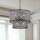Antique Black 8-light Double Round Crystal Chandelier - Thumbnail 0