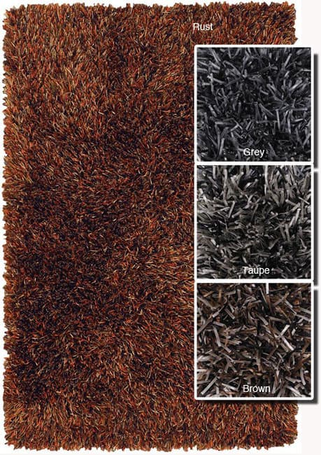 Artist's Loom Hand-woven Shag Rug (7'9 x 10'6)