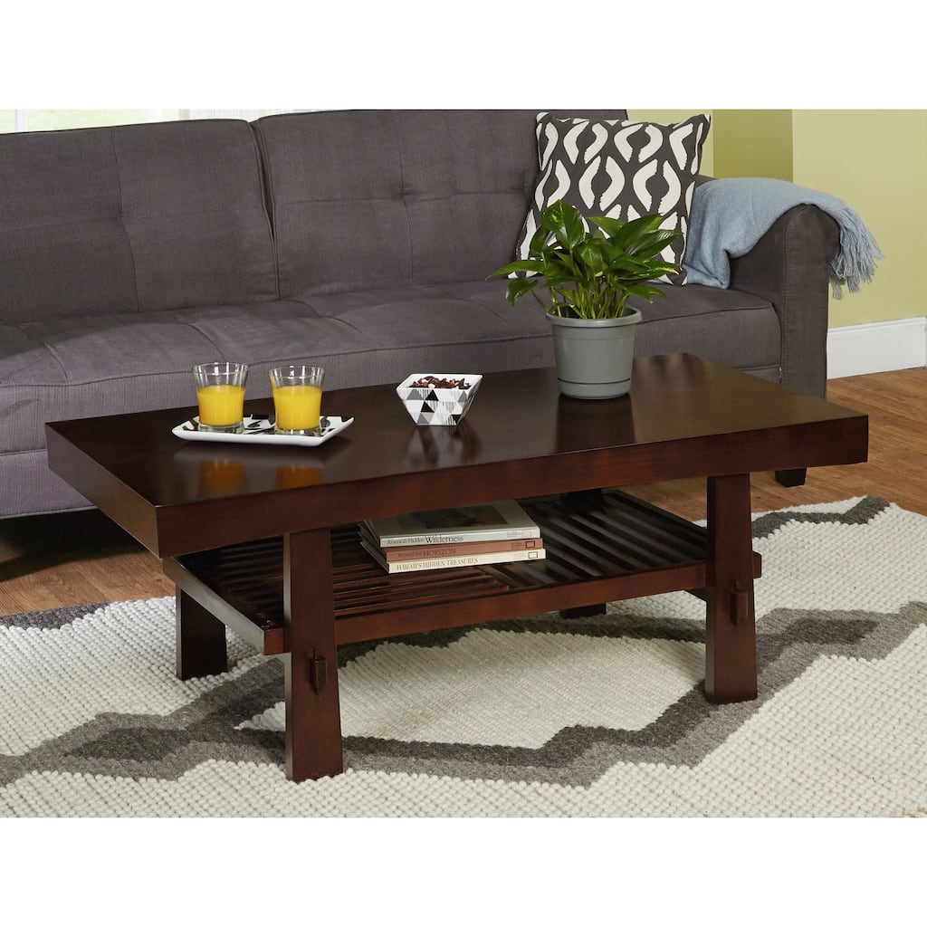 Simple Living Dark Walnut Sakura Cocktail Table