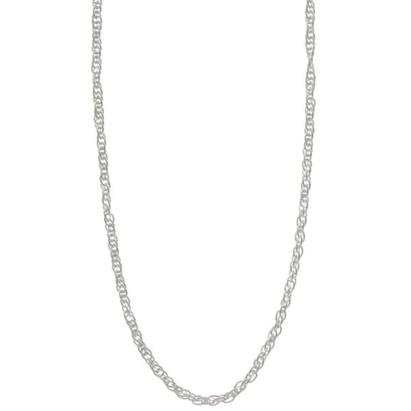Sterling Silver 2 mm French Rope Chain Necklace by Roberto Martinez