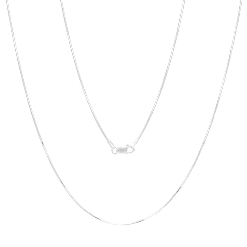 Sterling Silver 1 mm Diamond-cut Snake Chain Necklace