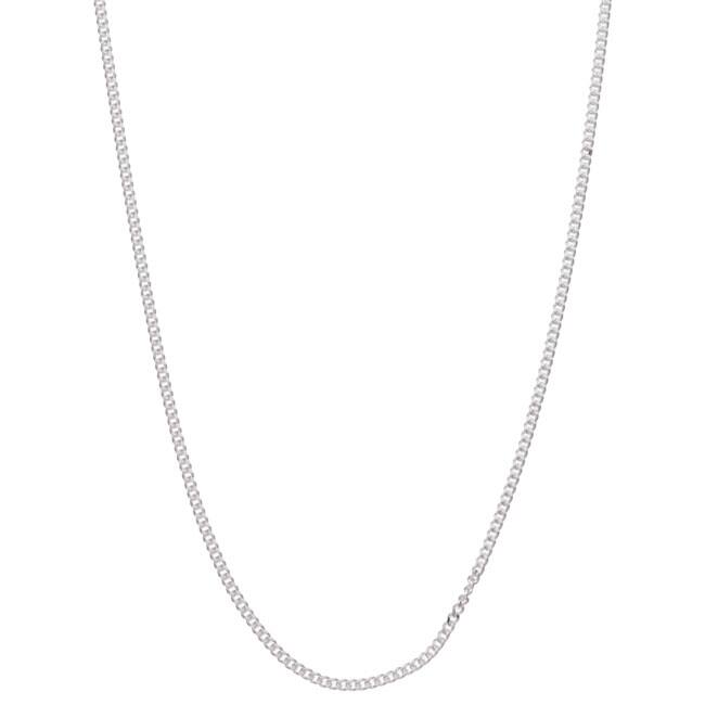 Roberto Martinez Sterling Silver 16-inch Curb Chain (1mm)